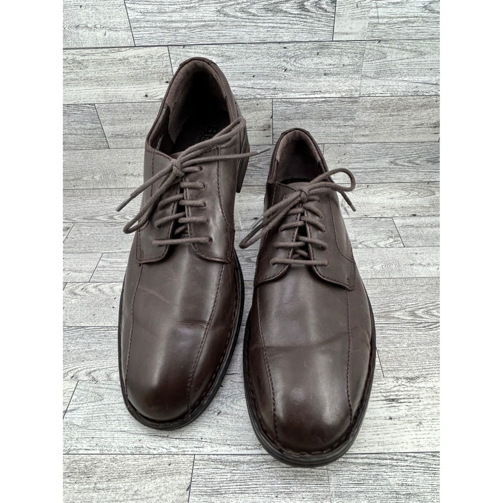 Born Mens Brown Leather Bicycle Toe Oxford Dress Shoes H14052 Size 11.5M
